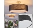 hofstein Deckenleuchte Boho Design Metall Stoff Schwarz Weiß E27 Bild 2