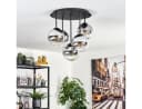 hofstein Deckenleuchte Retro 5x E14 Metall/Glas Schwarz/Chrom Bild 1