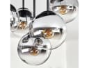 hofstein Deckenleuchte Retro 5x E14 Metall/Glas Schwarz/Chrom Bild 3