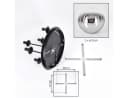 hofstein Deckenleuchte Retro 5x E14 Metall/Glas Schwarz/Chrom Bild 5