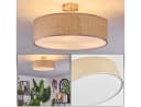 hofstein Deckenleuchte Boho Metall Papier Stoff Nickel Beige Bild 2