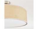 hofstein Deckenleuchte Boho Metall Papier Stoff Nickel Beige Bild 3