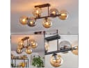 Retro Deckenleuchte aus Metall und Glas Bild 2