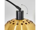 hofstein Bogenlampe Stehlampe Schwarz/Gold Marmorfuß E27 Bild 3
