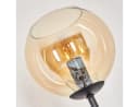 hofstein Stehlampe Schwarz/Bernstein Retro-Design E14 Glasschirm Bild 3