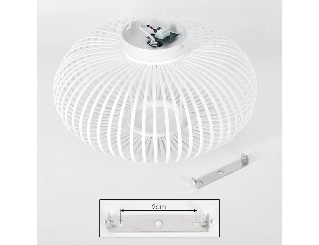 hofstein Deckenleuchte Metall Bambus Weiß Boho-Design - Bild 5