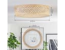 hofstein Deckenleuchte dimmbar LED Retro/Boho Weiß/Bambus Bild 4
