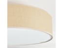 hofstein Deckenleuchte Metall/Papiergeflecht/Stoff Nickel-matt/Natur Boho Leuchte 50 cm E27 Bild 3