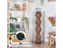 hofstein Stehlampe Boho-Style Rattan Schwarz/Braun Bild 4