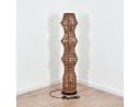 hofstein Stehlampe Boho-Style Rattan Schwarz/Braun Bild 5