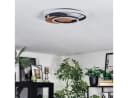 hofstein Deckenleuchte Metall/Kunststoff Holzoptik Schwarz/Weiß LED 3000K Bild 1