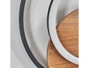 hofstein Wandleuchte Wandlampe Metall/Kunststoff Holzoptik Schwarz/Weiß LED 3000 Kelvin 24 Watt Bild 3