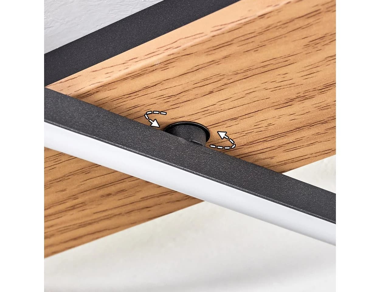 hofstein Deckenleuchte LED Schwarz/Weiß Boho-Design - Bild 3