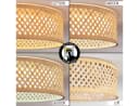 hofstein Deckenleuchte Boho Design CCT einstellbar Bambus Metall Weiß Bild 1