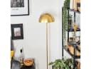 hofstein Stehlampe Gold Metall Retro Design Fußschalter E27 Bild 1