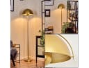 hofstein Stehlampe Gold Metall Retro Design Fußschalter E27 Bild 2