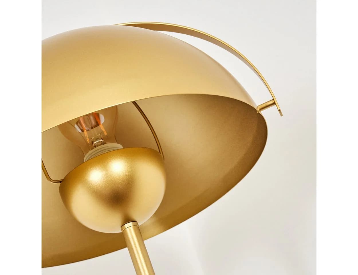 hofstein Stehlampe Gold Metall Retro Design Fußschalter E27 - Bild 3