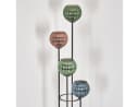 hofstein Stehlampe Retro Design Holz Metall Riffelglas Bild 5