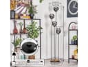 hofstein Stehlampe Retro Design Holz Metall Glas Schwarz Chrom Bild 4