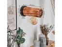 hofstein Wandleuchte E27 Holz Metall Schwarz Dunkelbraun Modern Skandinavisch Bild 4