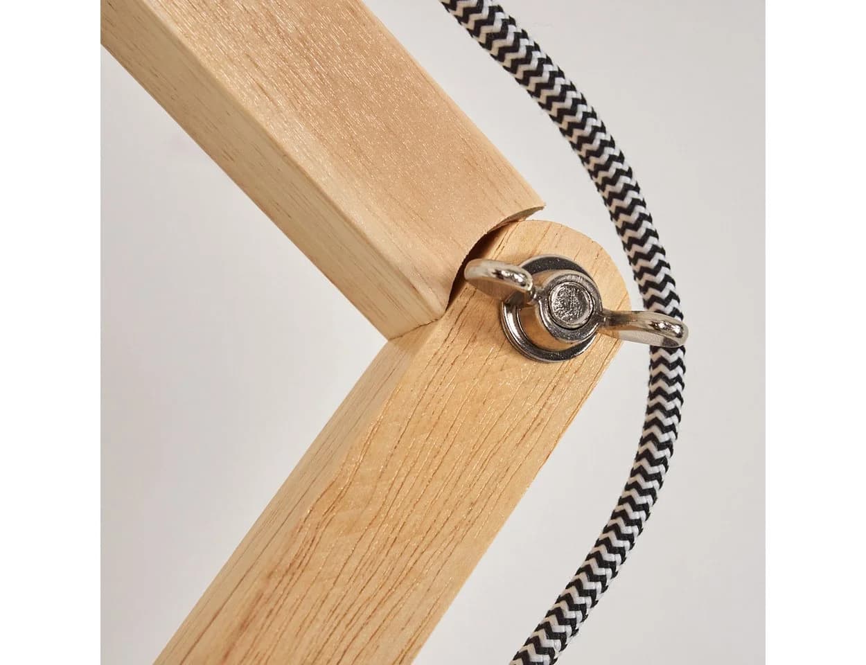 hofstein Stehlampe Boho Design Holz Metall Stoff - Bild 4