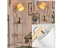 hofstein Stehlampe Holz Metall Stoff Boho Weiß Verstellbar E27 Bild 2