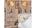 hofstein Stehlampe Boho-Design Holz Metall Stoff verstellbar Bild 2