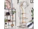 hofstein Stehlampe Boho-Design Holz Metall Stoff verstellbar Bild 4