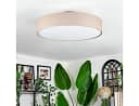 hofstein Deckenleuchte Boho-Design Metall/Stoff Beige/Weiß E27 Bild 1