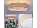 hofstein Deckenleuchte Boho-Design Metall/Stoff Beige/Weiß E27 Bild 2