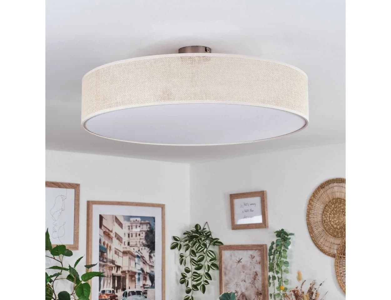 hofstein Deckenleuchte Boho-Design Metall/Papier 60cm E27