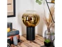 hofstein Tischleuchte Metall/Glas Schwarz/Gold Retro Bild 1