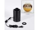 hofstein Tischleuchte Metall/Glas Schwarz/Gold Retro Bild 5