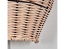 hofstein Wandleuchte Schwarz/Natur Metall/Rattan Boho-Design E27 Bild 3