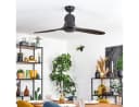 hofstein Deckenventilator mit Beleuchtung Schwarz/Mahagoni 116 cm Bild 1