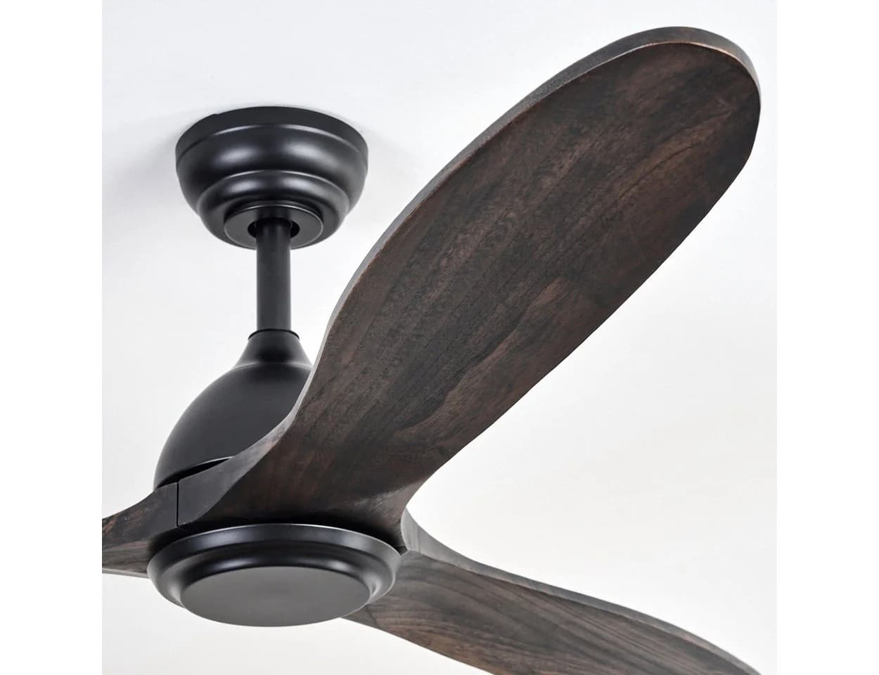 hofstein Deckenventilator mit Beleuchtung Schwarz/Mahagoni 116 cm - Bild 3