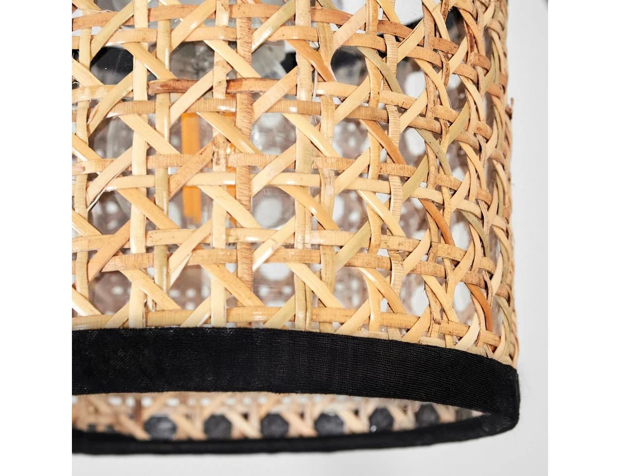 hofstein Stehlampe Modern Skandinavisch Marmorfuß E14 Schwarz/Natur - Bild 3