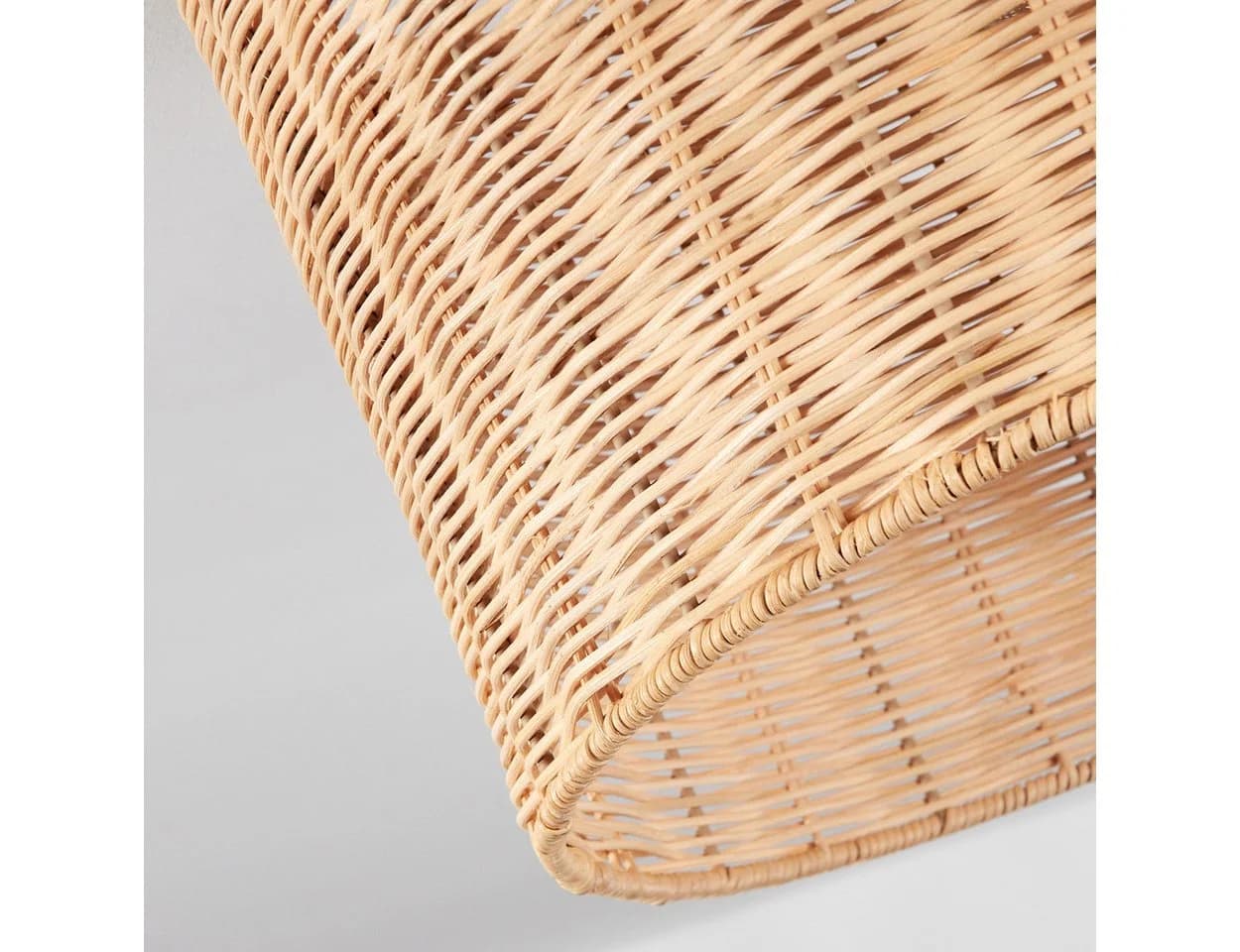 hofstein Deckenleuchte Boho Metall Rattan Schwarz Naturfarben E27 - Bild 3