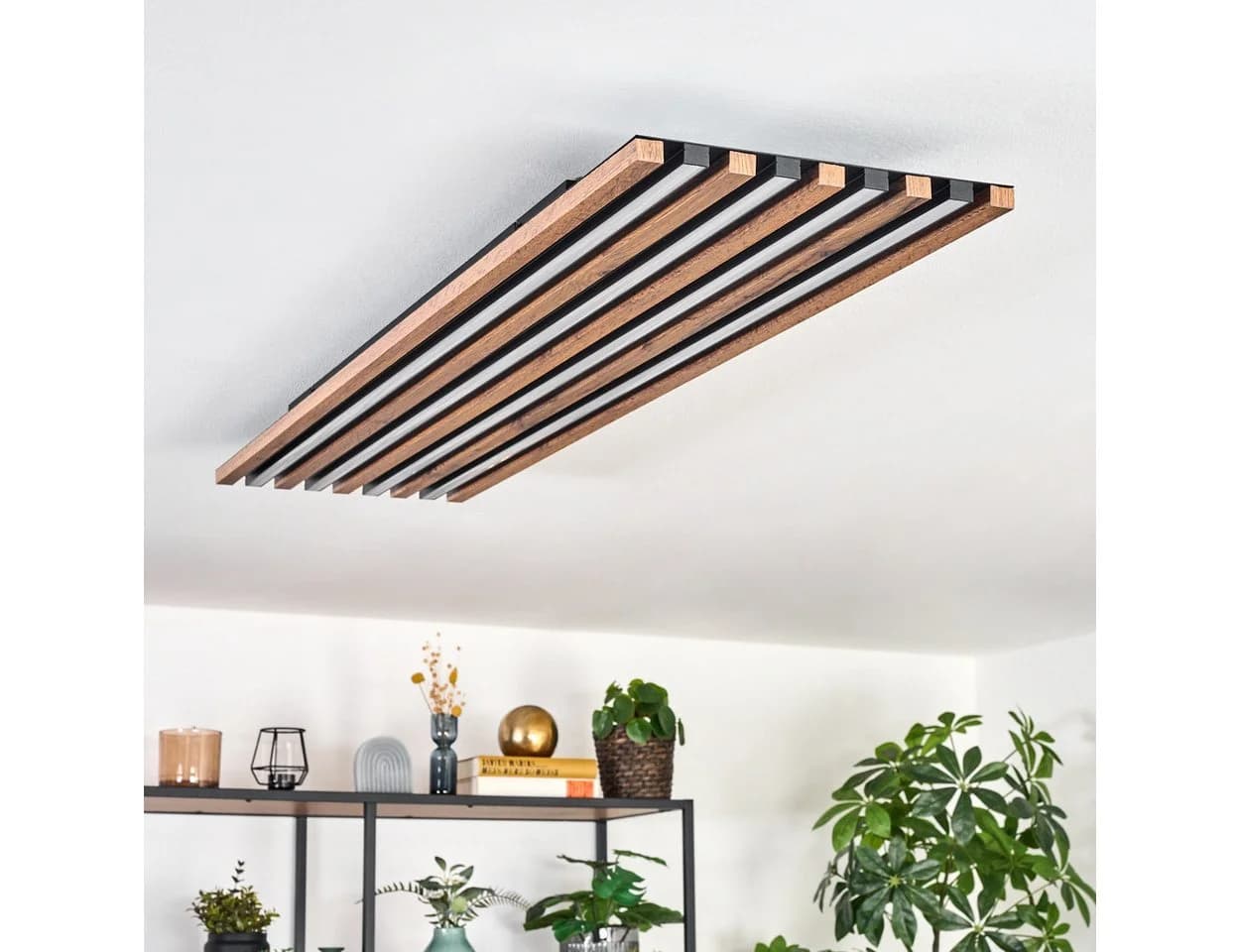 hofstein Deckenleuchte Dimmbar CCT Weiß Holzoptik LED - Bild 5