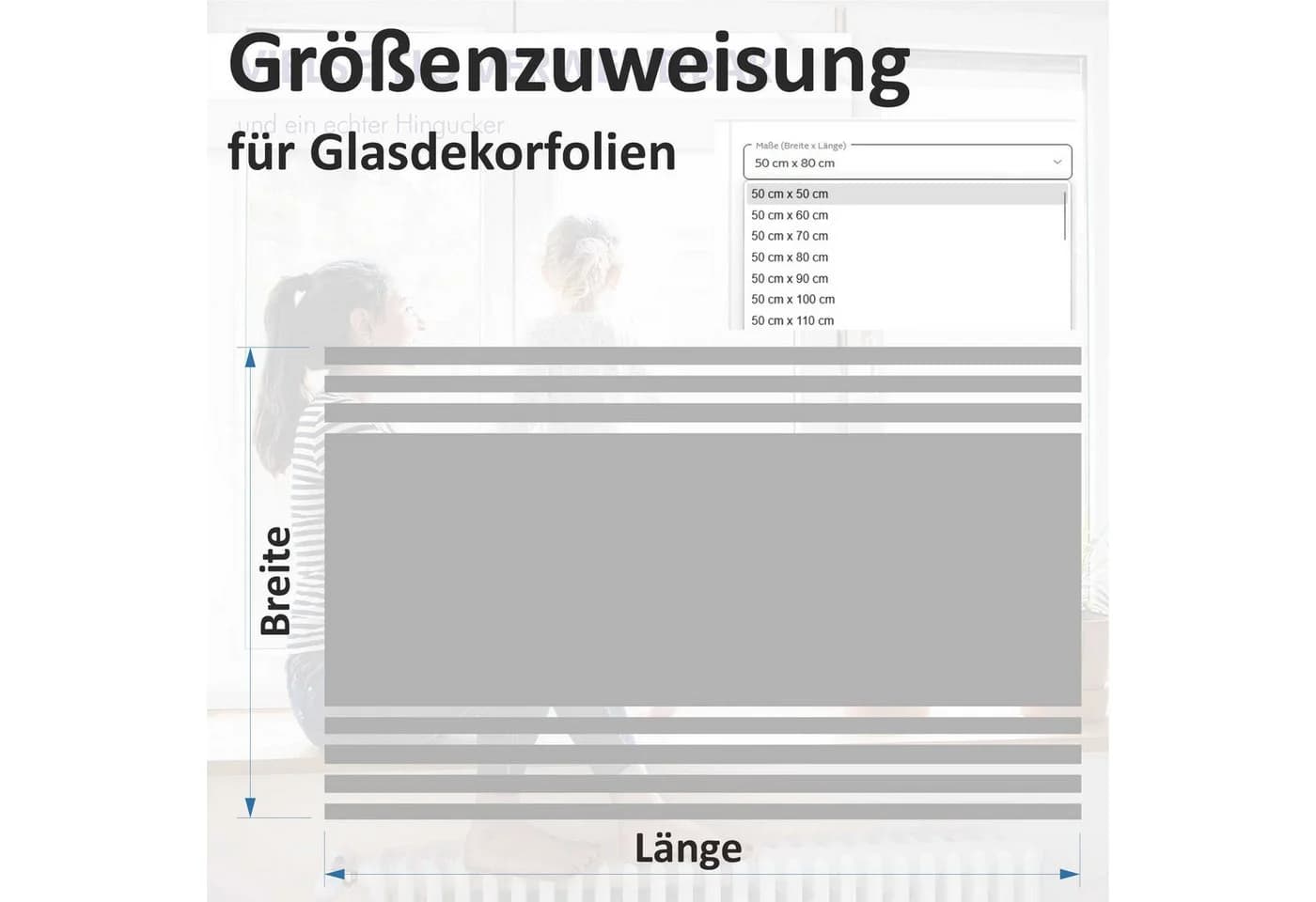 INDIGOS UG Fensterfolie Sonnenschutz Sichtschutzfolie Streifen