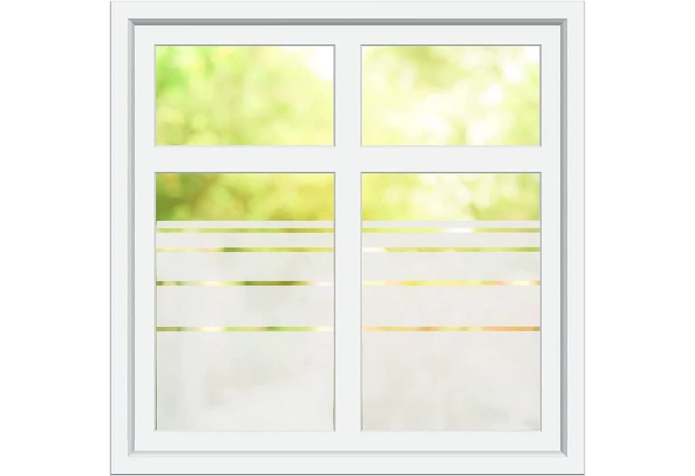 INDIGOS UG Fensterbild Dynamische Streifen G96 Silber Satiniert Glasdekorfolie - Bild 2