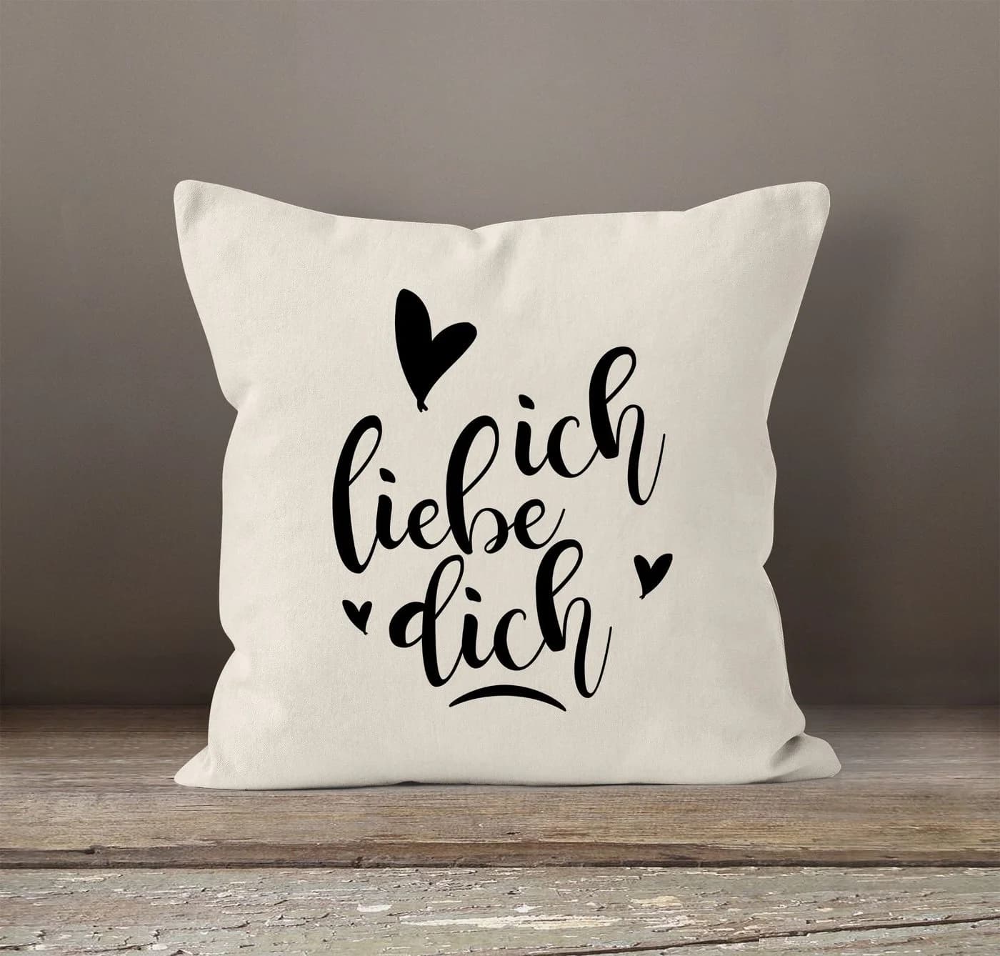 MoonWorks Kissenbezug Ich liebe Dich I love You Liebe Love Geschenk Frau