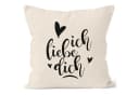 MoonWorks Kissenbezug Ich liebe Dich I love You Liebe Love Geschenk Frau Bild 2