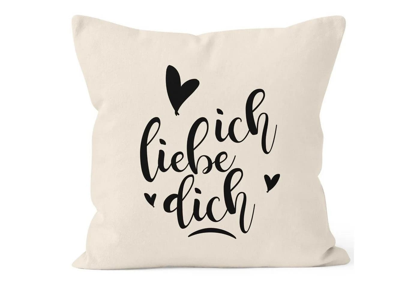 MoonWorks Kissenbezug Ich liebe Dich I love You Liebe Love Geschenk Frau - Bild 2