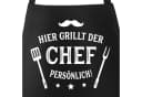 MoonWorks Grillschürze mit Spruch Hier grillt der Chef persönlich Bild 2