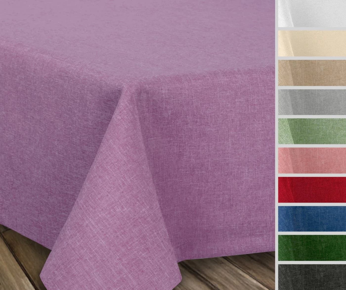 Beautex Tischdecke Fleckenabweisend Leinenoptik Hell-Lila - Bild 2