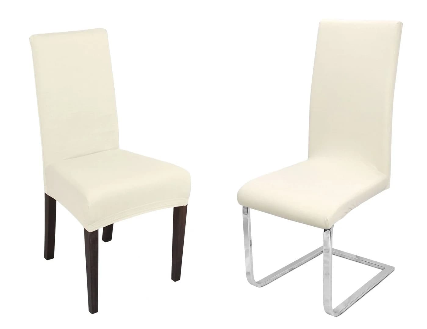 Beautex Stuhlhusse Johanna Elastische Stretch Husse Baumwolle Beige - Bild 2