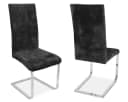 Beautex Stuhlhusse Maya Schwarz Samt Mirofaser Stretch Bild 1