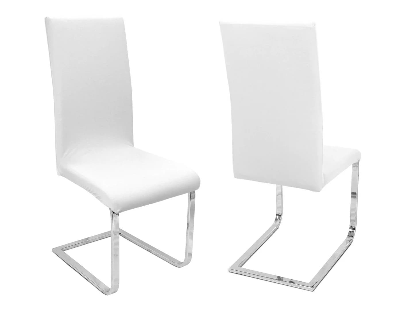 Beautex Stuhlhusse Johanna Weiß Elastische Stretch Husse Baumwolle