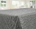 Beautex Tischdecke Grau Streifen Bügelfrei Fleckabweisend Bild 1